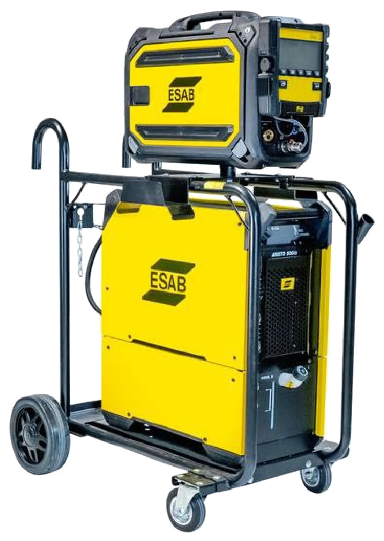 ESAB Aristo 500ix con trainafilo RobustFeed U82 e unità di raffreddamento a liquido
